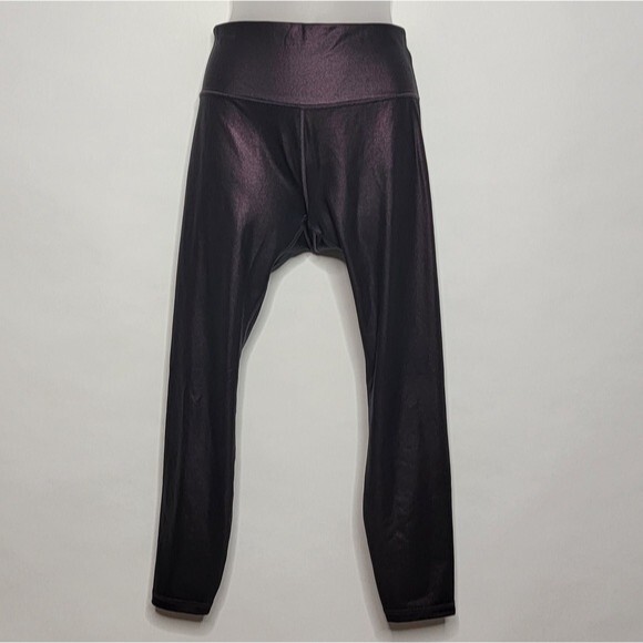 Athleta Elation Ultra High Rise Shimmer Leggings Powervita Burgundy - Picture 7 of 8